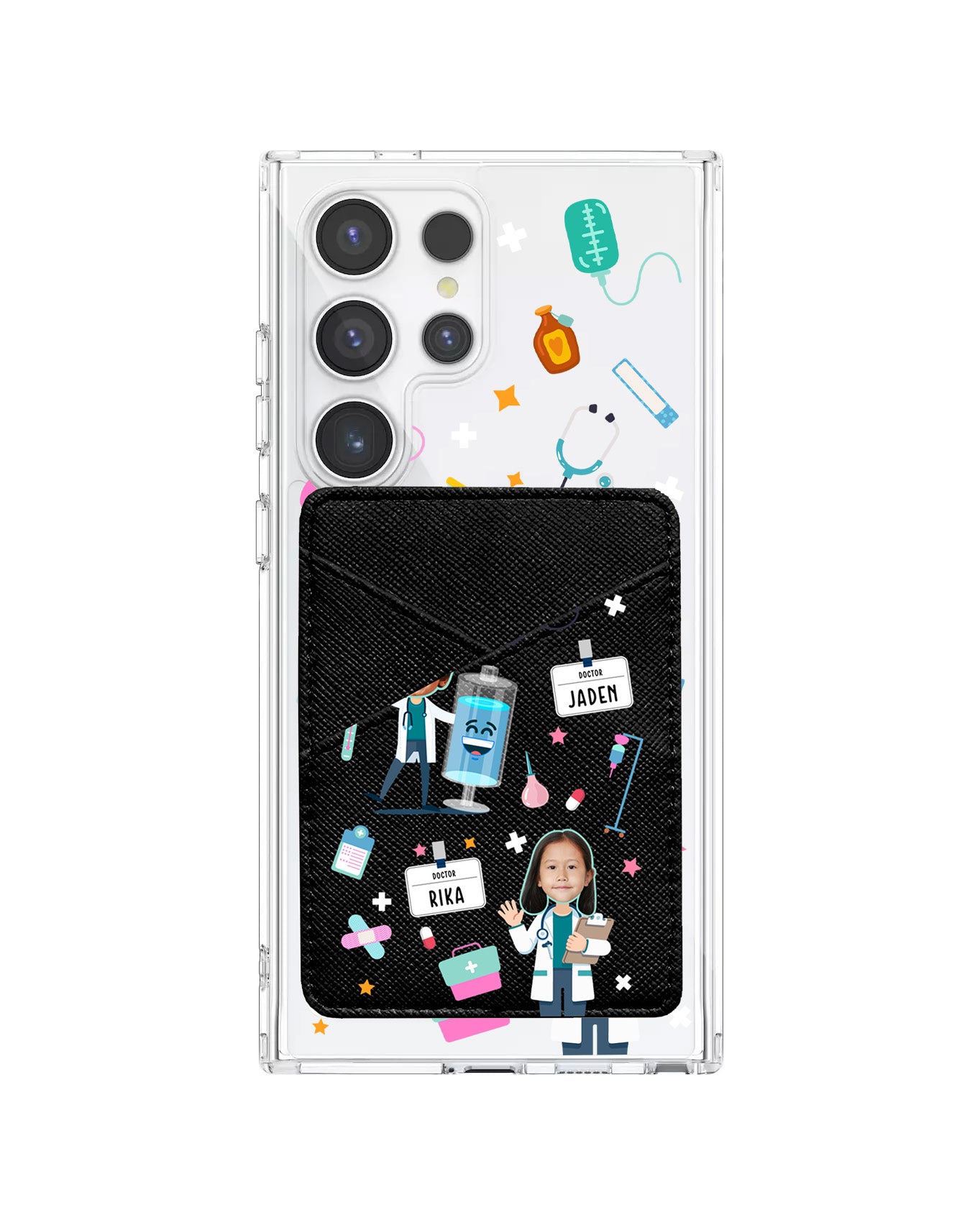 Android Phone Wallet Case - Face Grid Dream Doctor