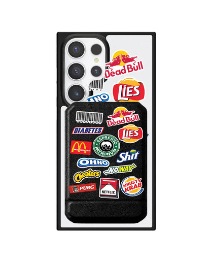 Android Magnetic Multifold Wallet - Food Parody
