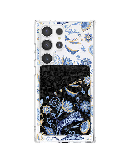 Android Phone Wallet Case - Tiger & Floral
