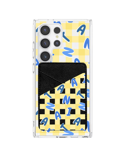 Android Phone Wallet Case - Checkered Monogram 3.0