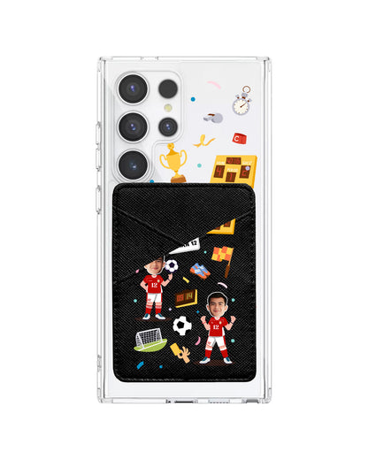 Android Phone Wallet Case - Face Grid Dream Soccer