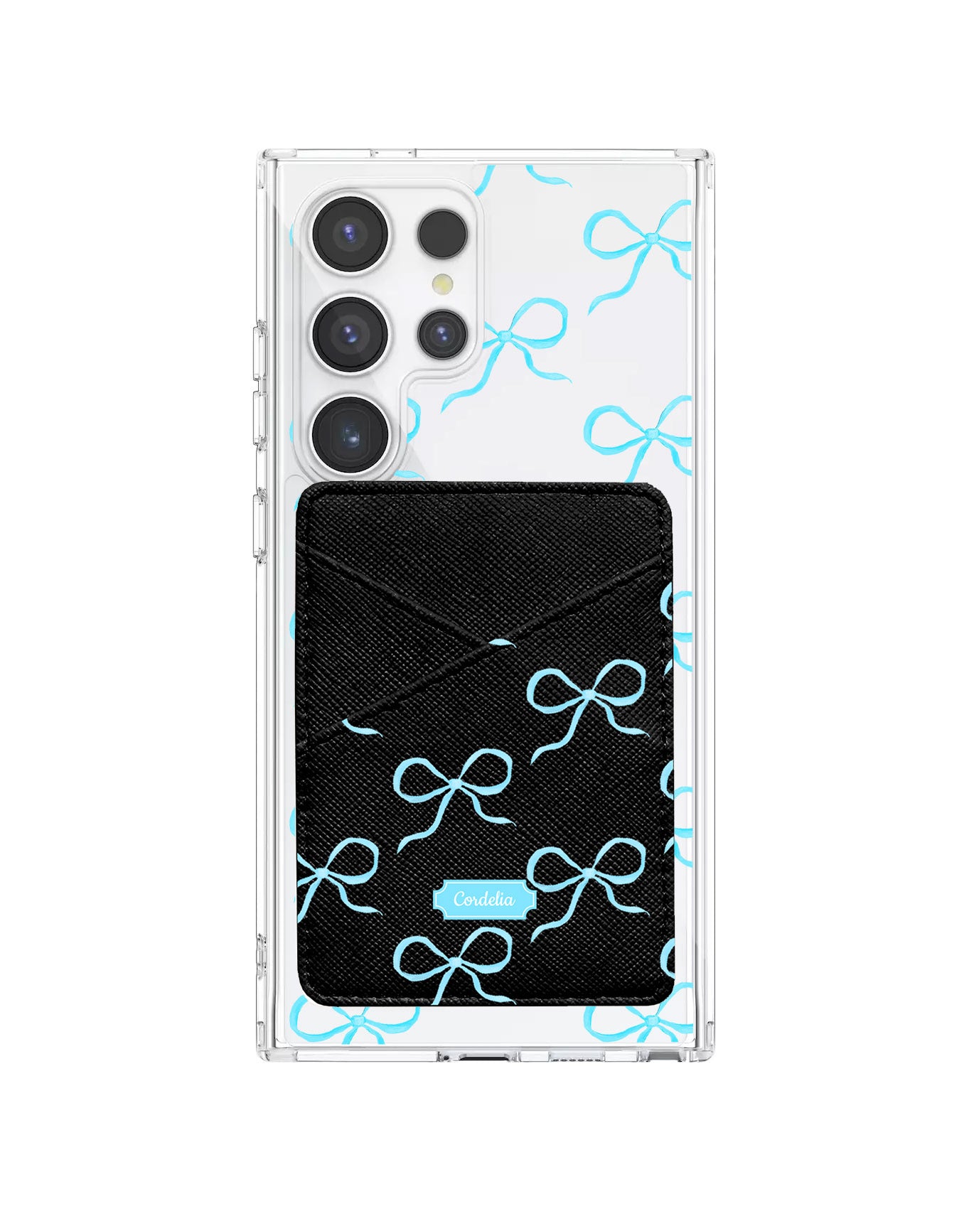 Android Phone Wallet Case - Coquette Blue Bow