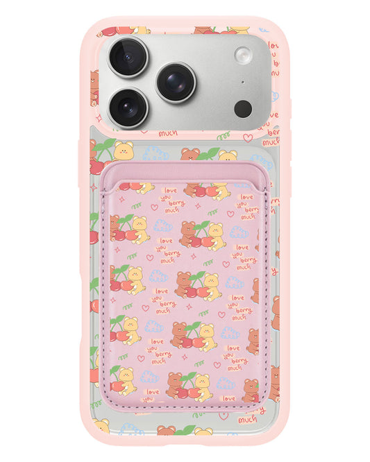 iPhone Magnetic Wallet Case - Cherry Bear