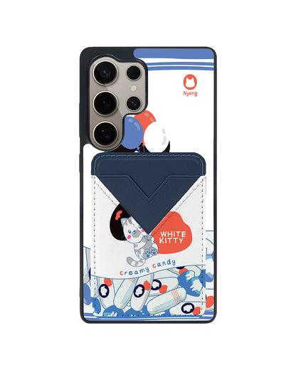Android Avant Wallet Case - White Kitty