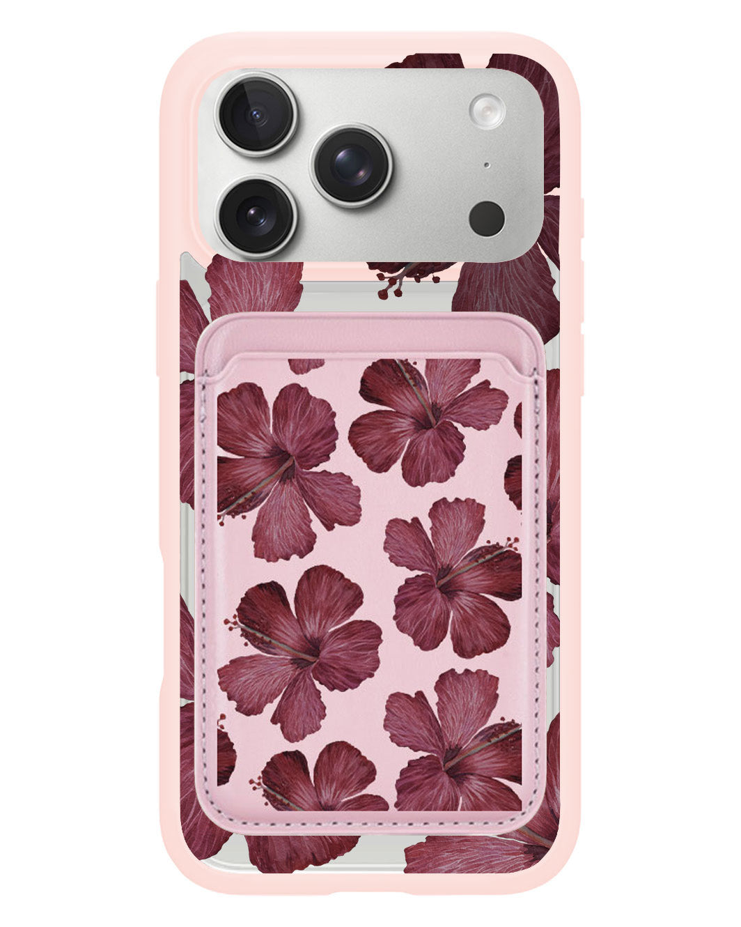 iPhone Magnetic Wallet Case - Goth Hibiscus