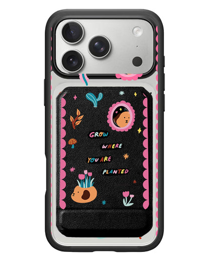 iPhone Magnetic Multifold Wallet - Grow Where You Are Planted