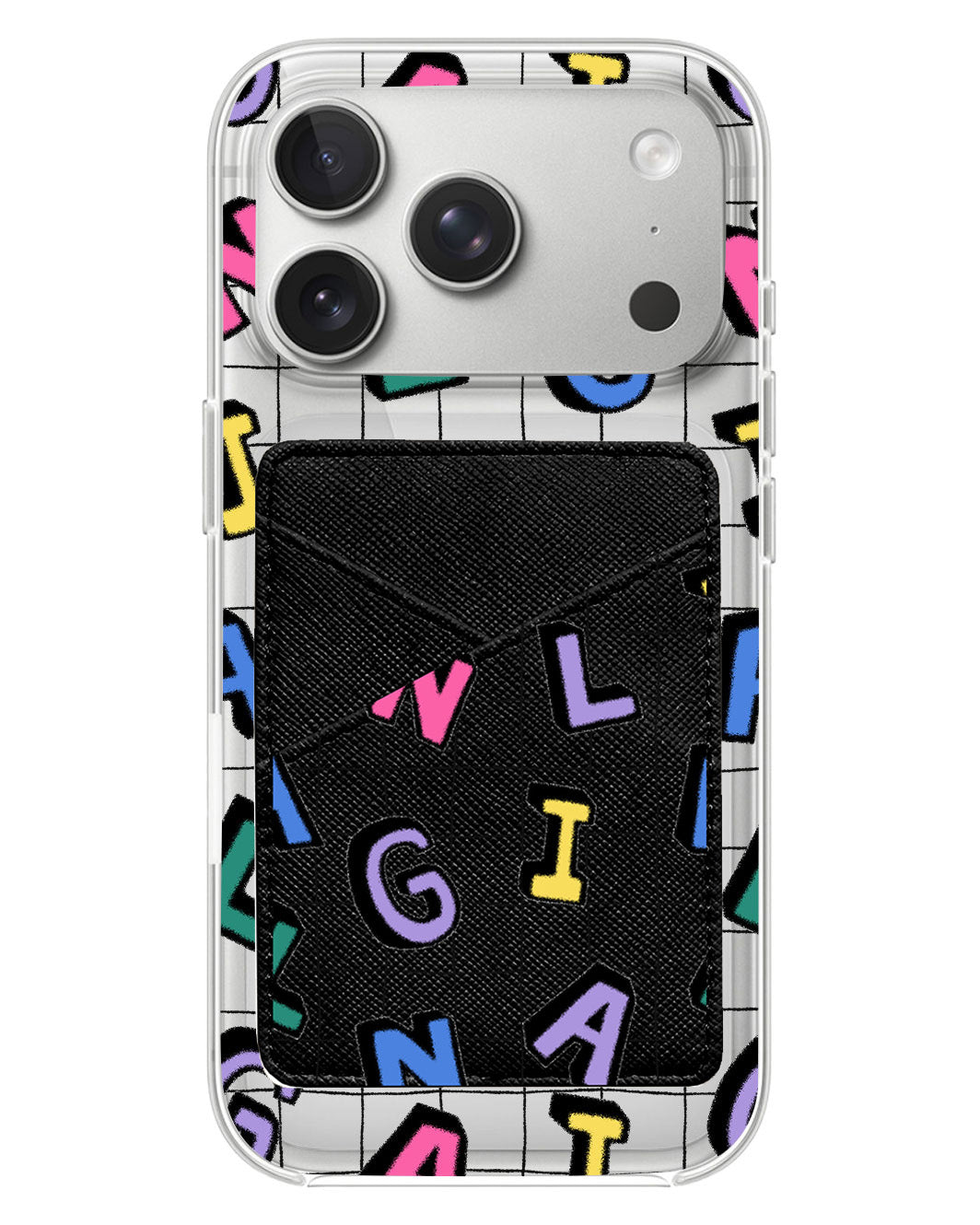 iPhone Phone Wallet Case - Playful Monogram 2.0