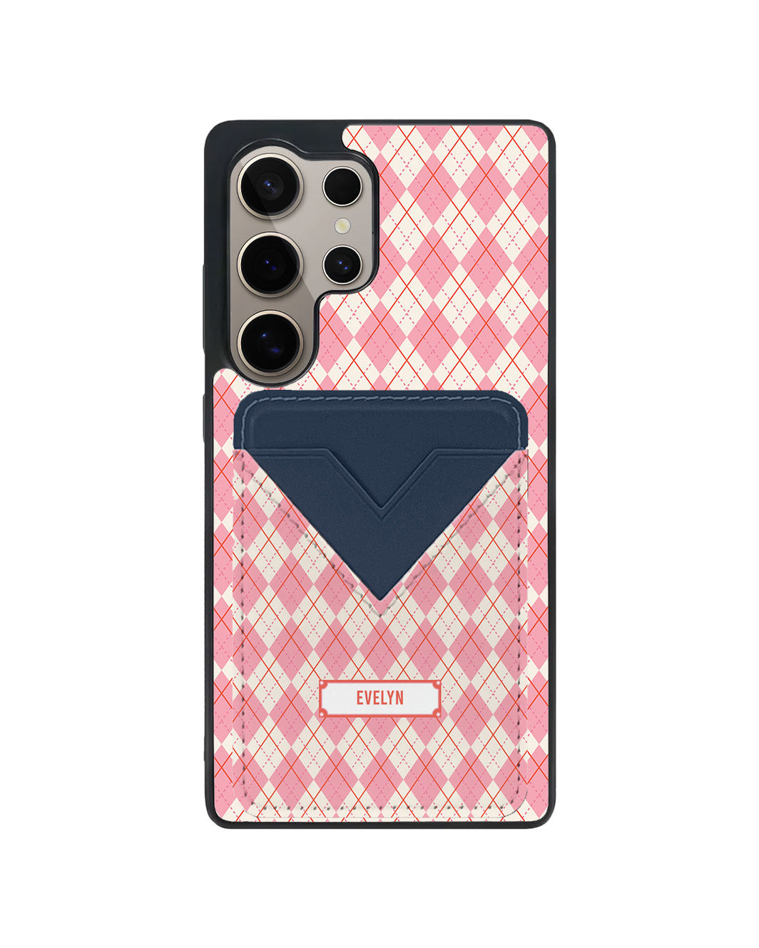 Android Avant Wallet Case - Pink Argyle