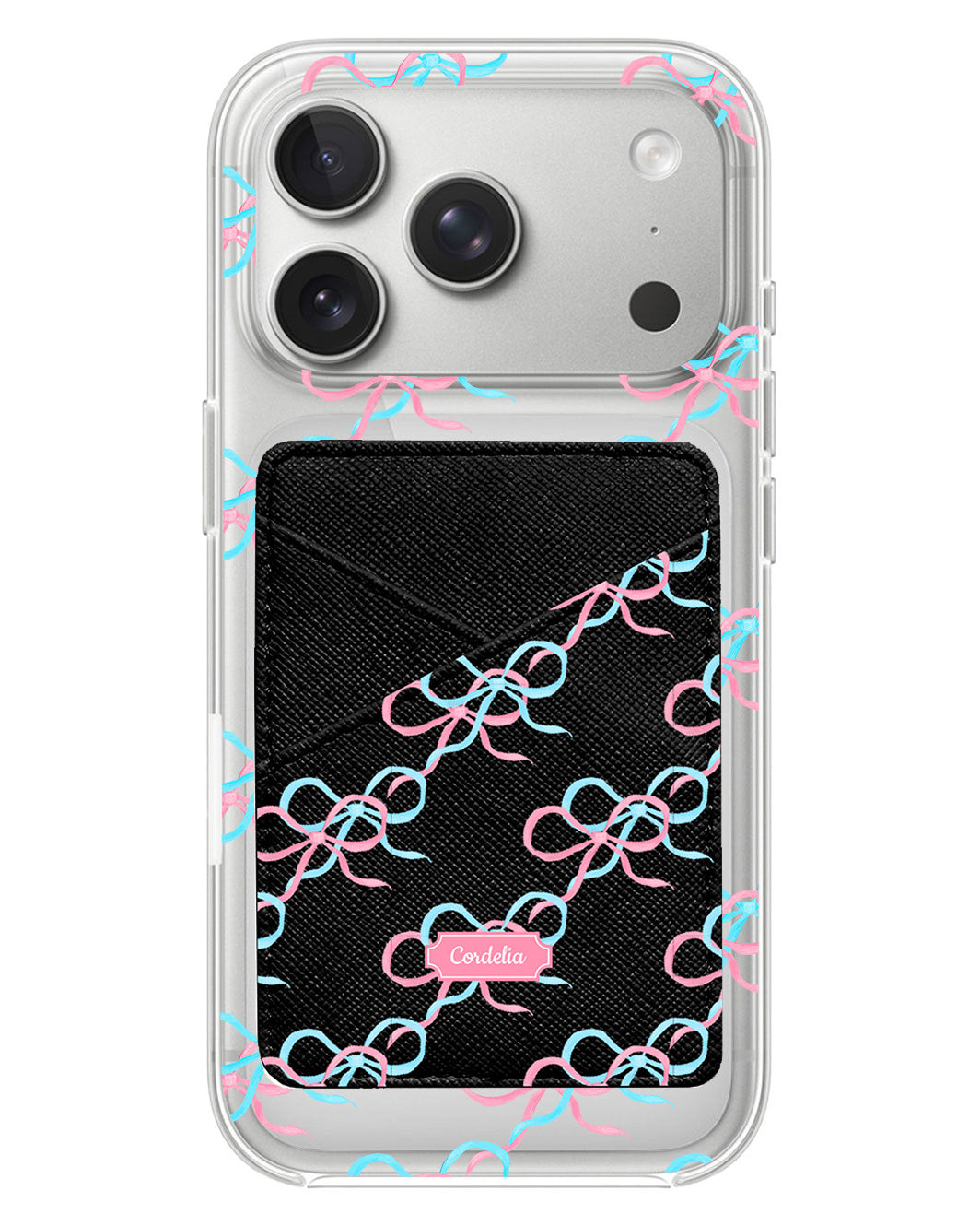 iPhone Phone Wallet Case - Coquette Overlap Bow
