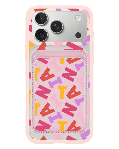 iPhone Magnetic Wallet Case - Scattered Monogram 1.0