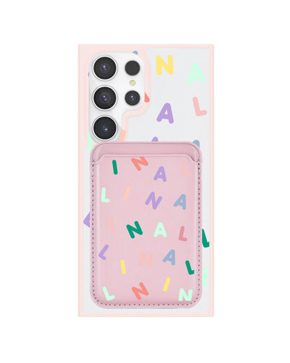 Android Magnetic Wallet Case - Monogram 2.0 Rainbow