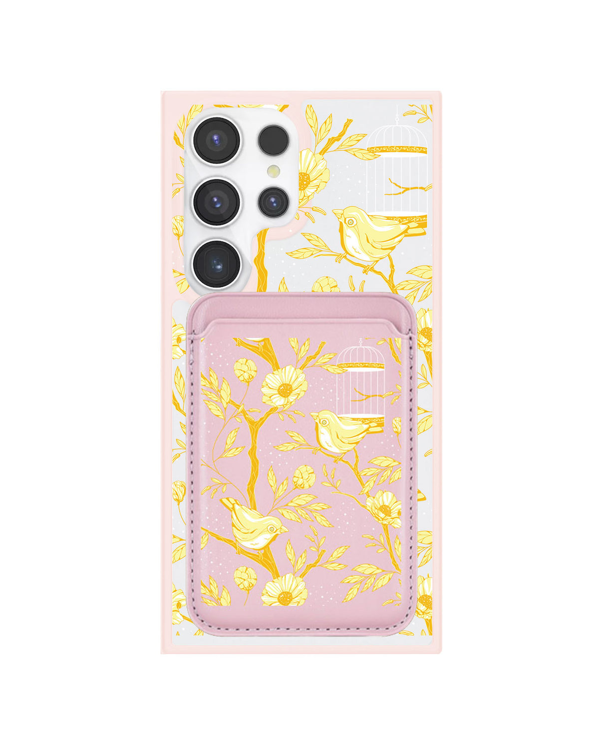 Android Magnetic Wallet Case - Lovebird Monochrome 2.0