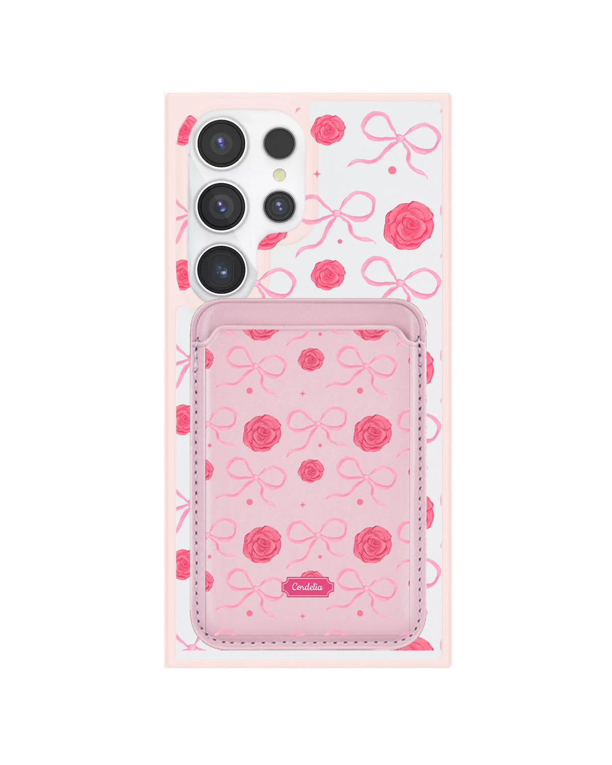 Android Magnetic Wallet Case - Coquette Rose