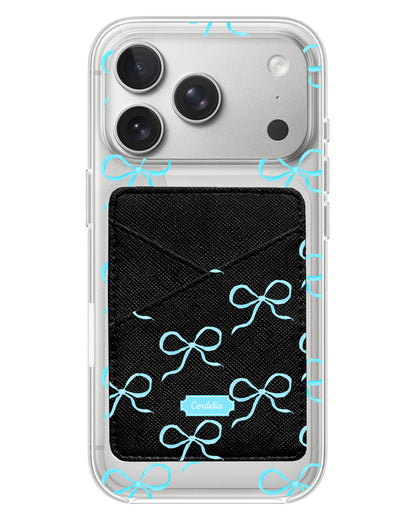 iPhone Phone Wallet Case - Coquette Blue Bow