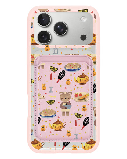 iPhone Magnetic Wallet Case - Cooking Cat
