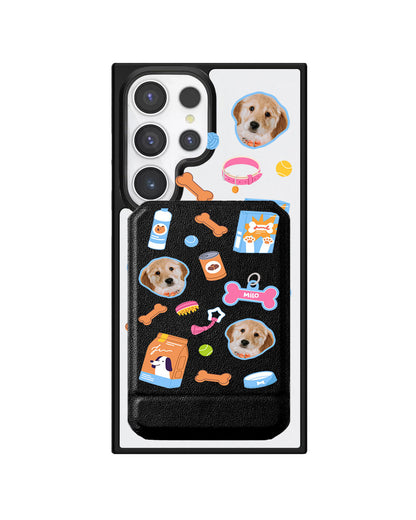 Android Magnetic Multifold Wallet - Pet Grid Puppy Sweet Treats