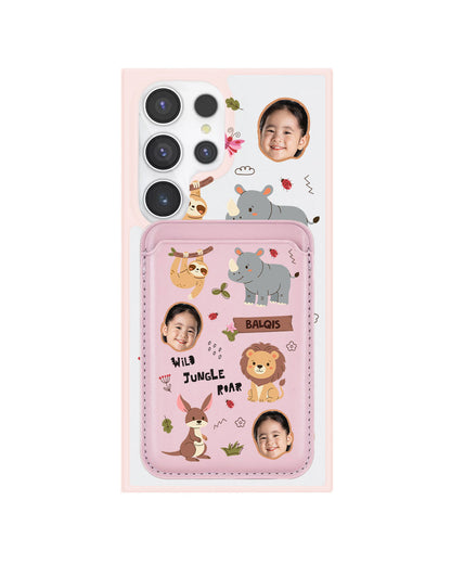 Android Magnetic Wallet Case - Face Grid Safari 3.0