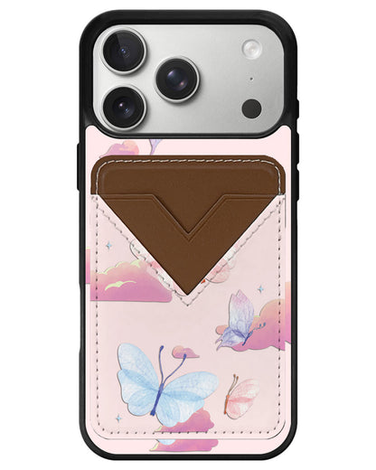 iPhone Avant Wallet Case - Butterfly & Clouds