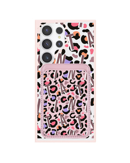Android Magnetic Wallet Case - Leopard Monogram 5.0