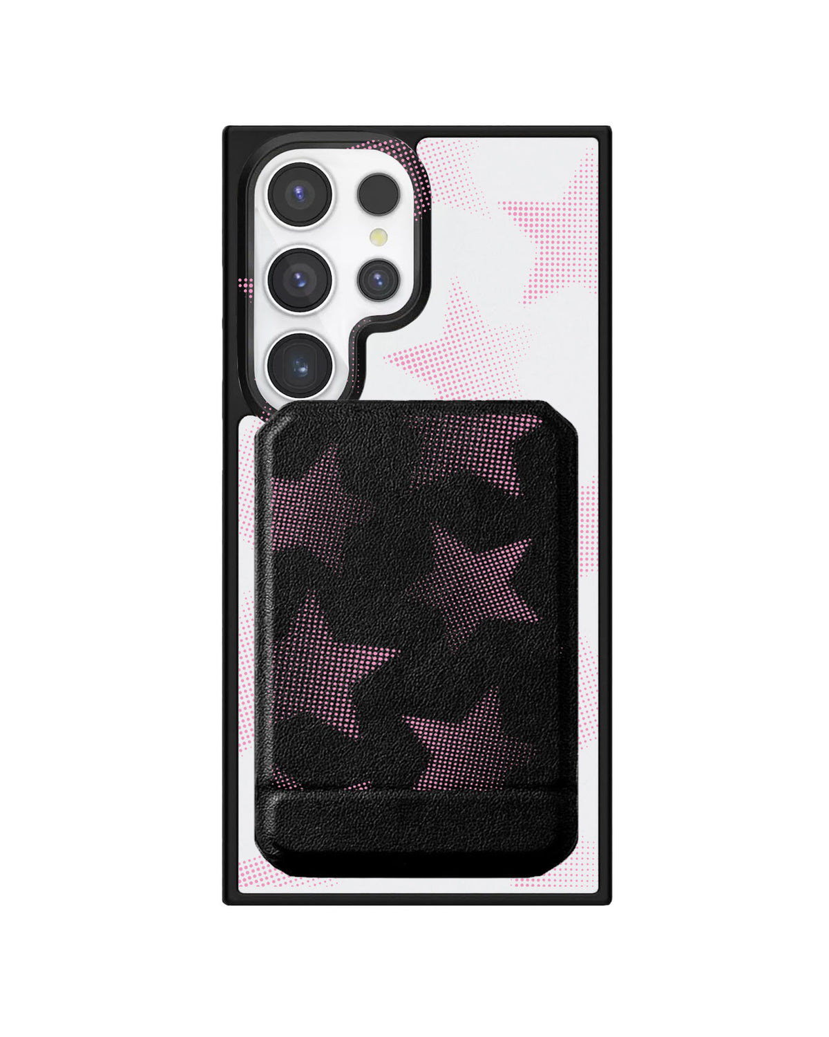 Android Magnetic Multifold Wallet - Pink Star