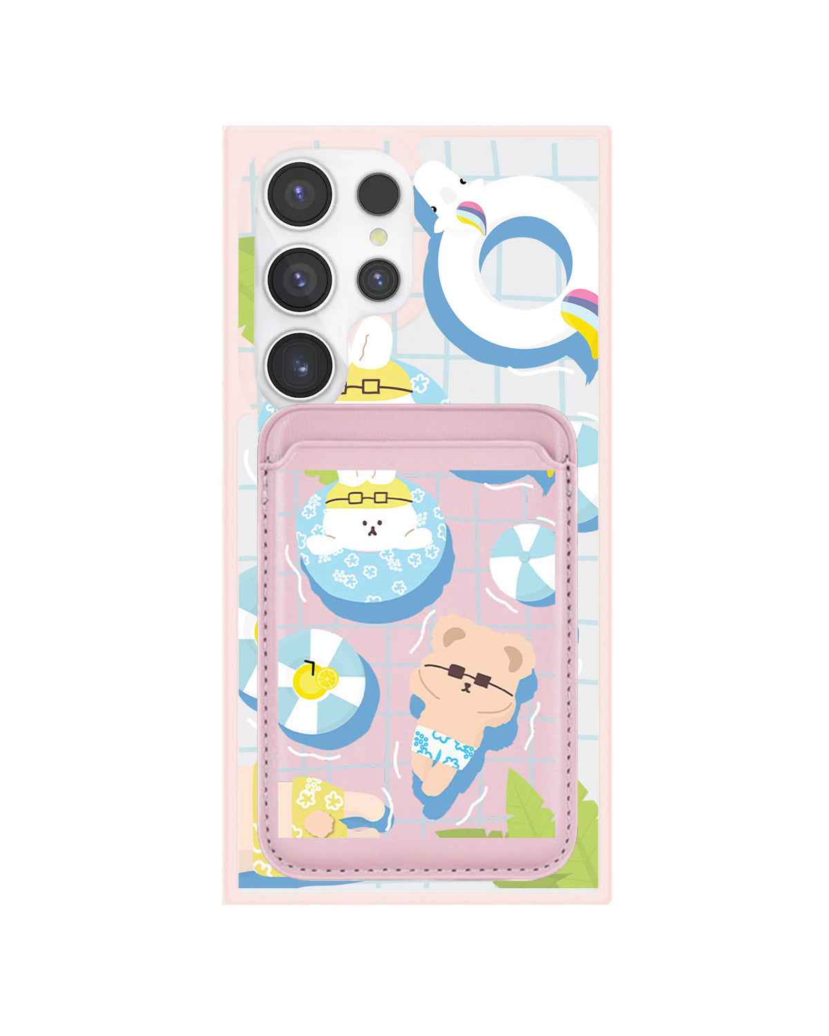 Android Magnetic Wallet Case - Pool Party Blue
