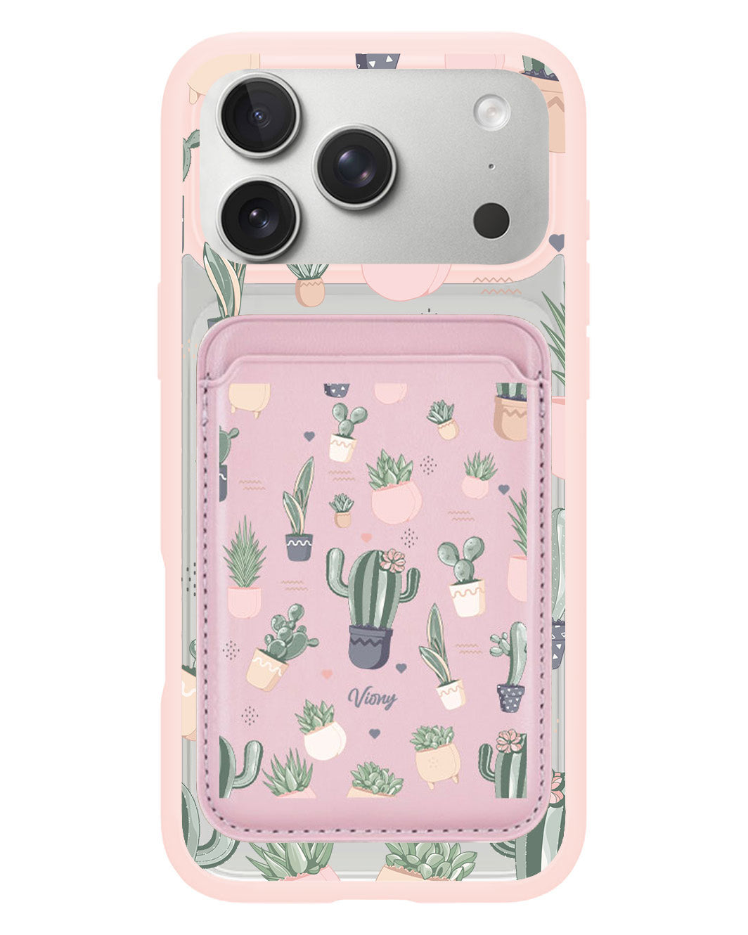 iPhone Magnetic Wallet Case - Cactus 2.0