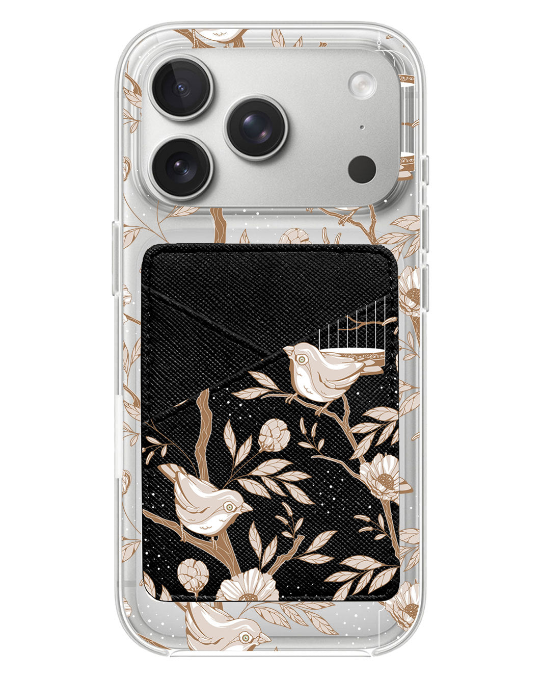 iPhone Phone Wallet Case - Lovebird Monochrome 3.0