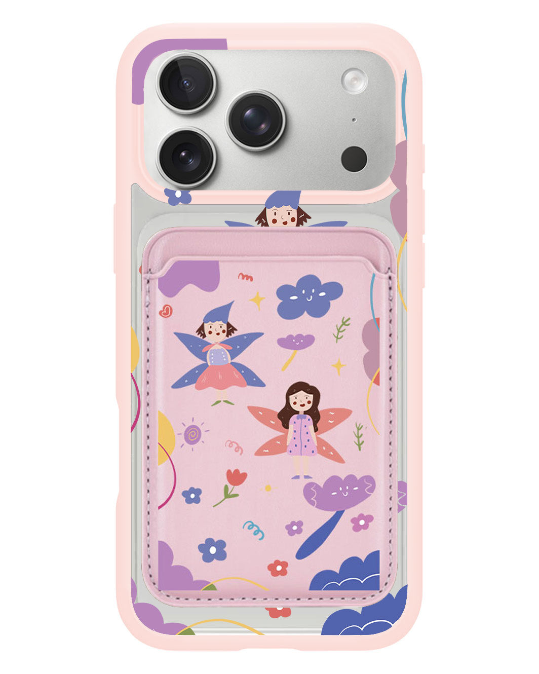 iPhone Magnetic Wallet Case - Fairy Pattern