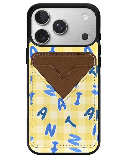 iPhone Avant Wallet Case - Checkered Monogram 3.0