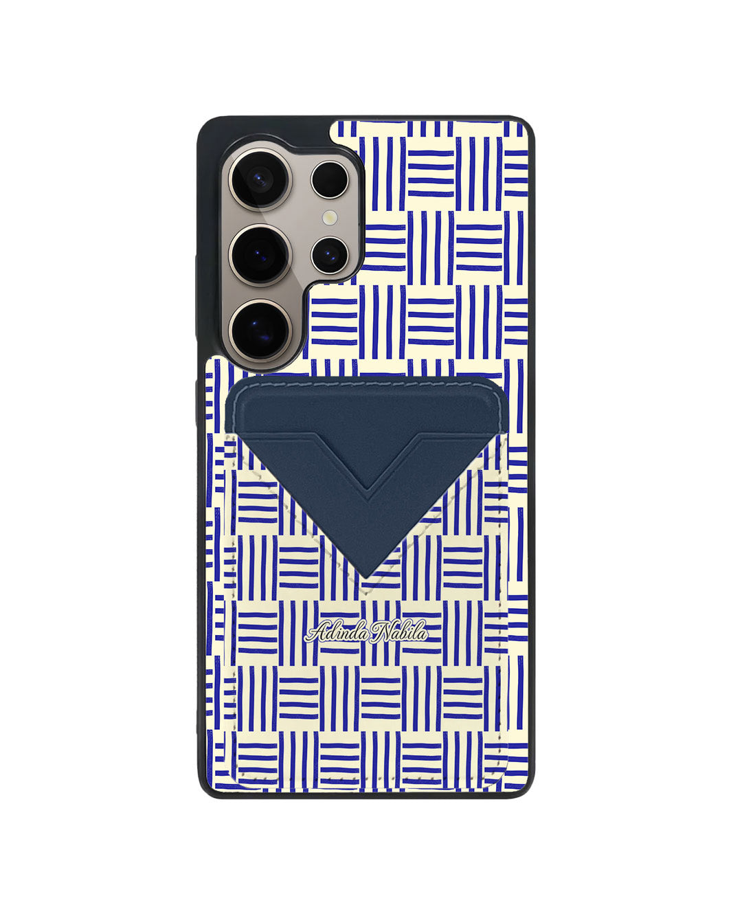 Android Avant Wallet Case - Naval Checkered