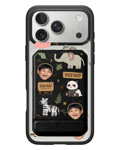 iPhone Magnetic Multifold Wallet - Face Grid Safari 2.0