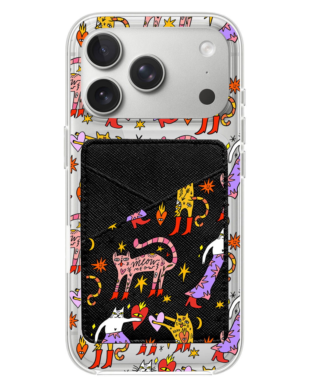 iPhone Phone Wallet Case - Meow