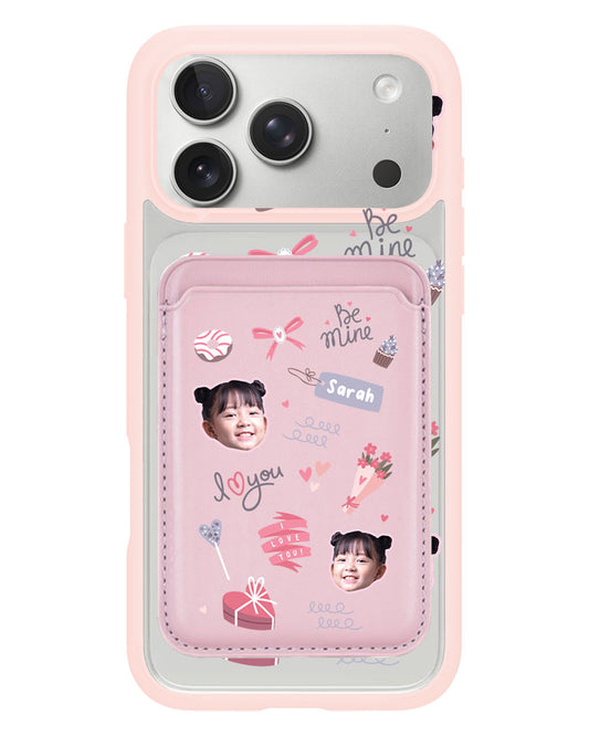 iPhone Magnetic Wallet Case - Face Grid Lovely