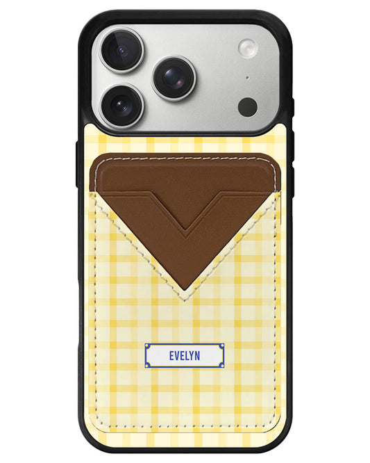 iPhone Avant Wallet Case - Yellow Tartan