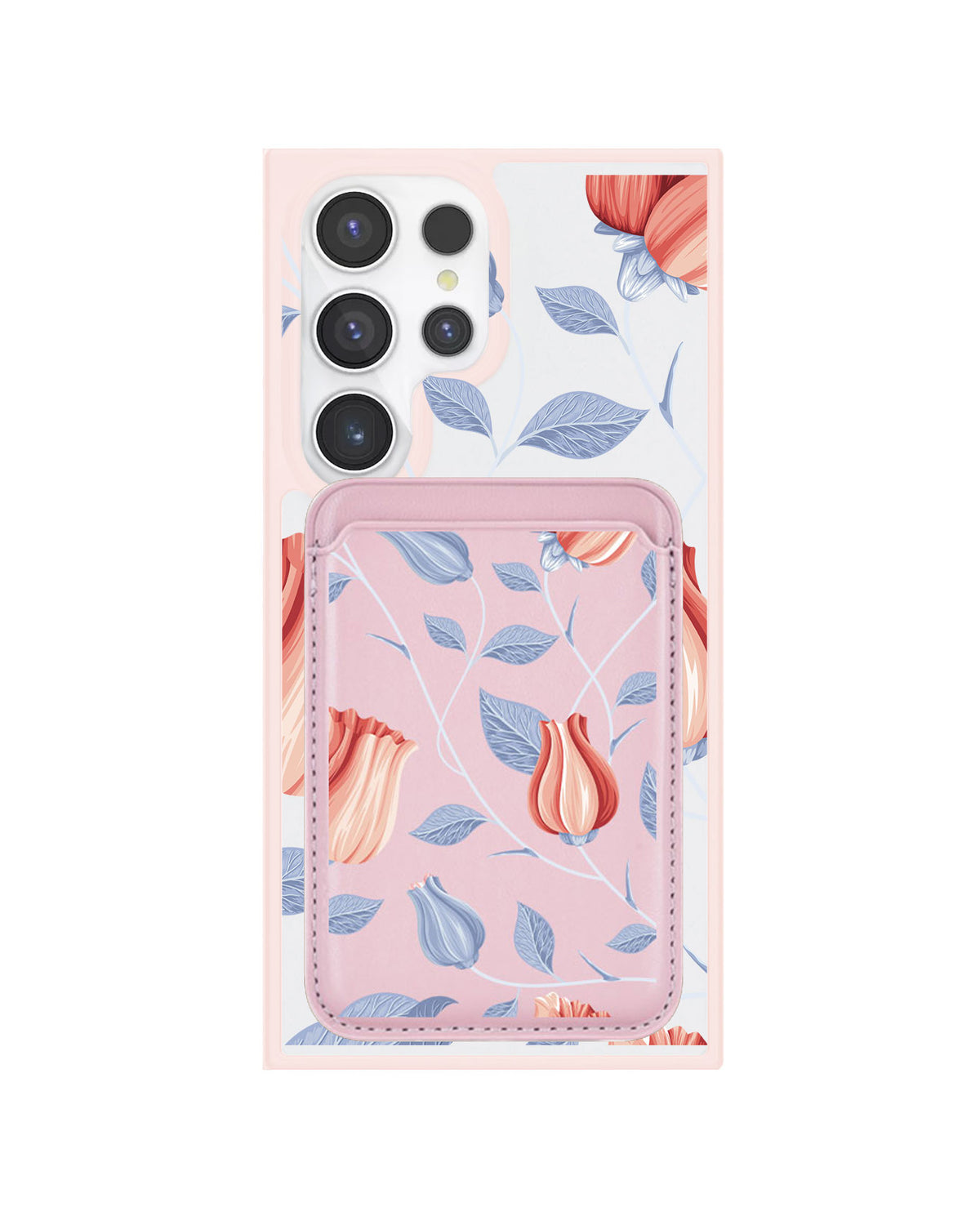 Android Magnetic Wallet Case - Red Tulip