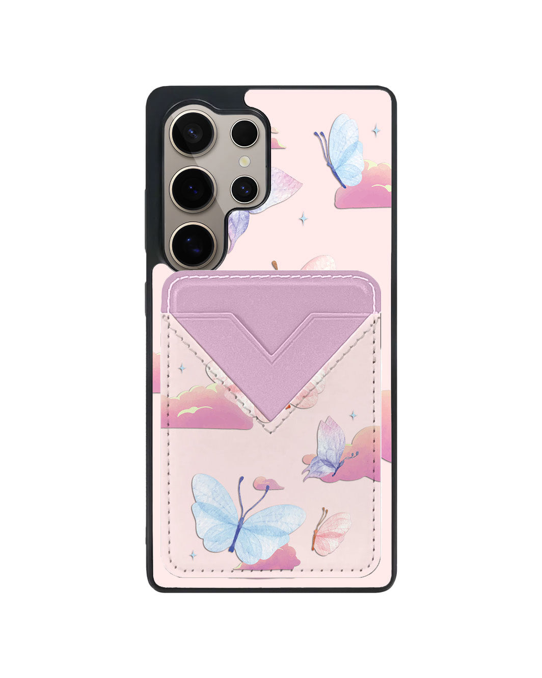 Android Avant Wallet Case - Butterfly & Clouds