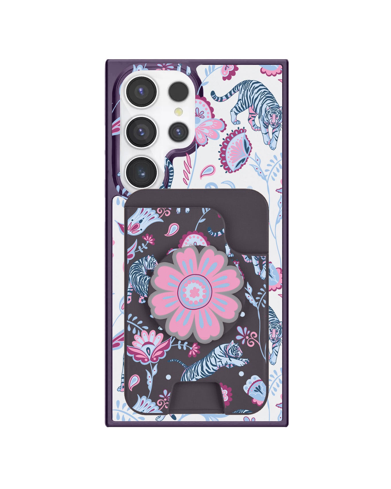Android Magpop Wallet - Tiger & Floral 3.0