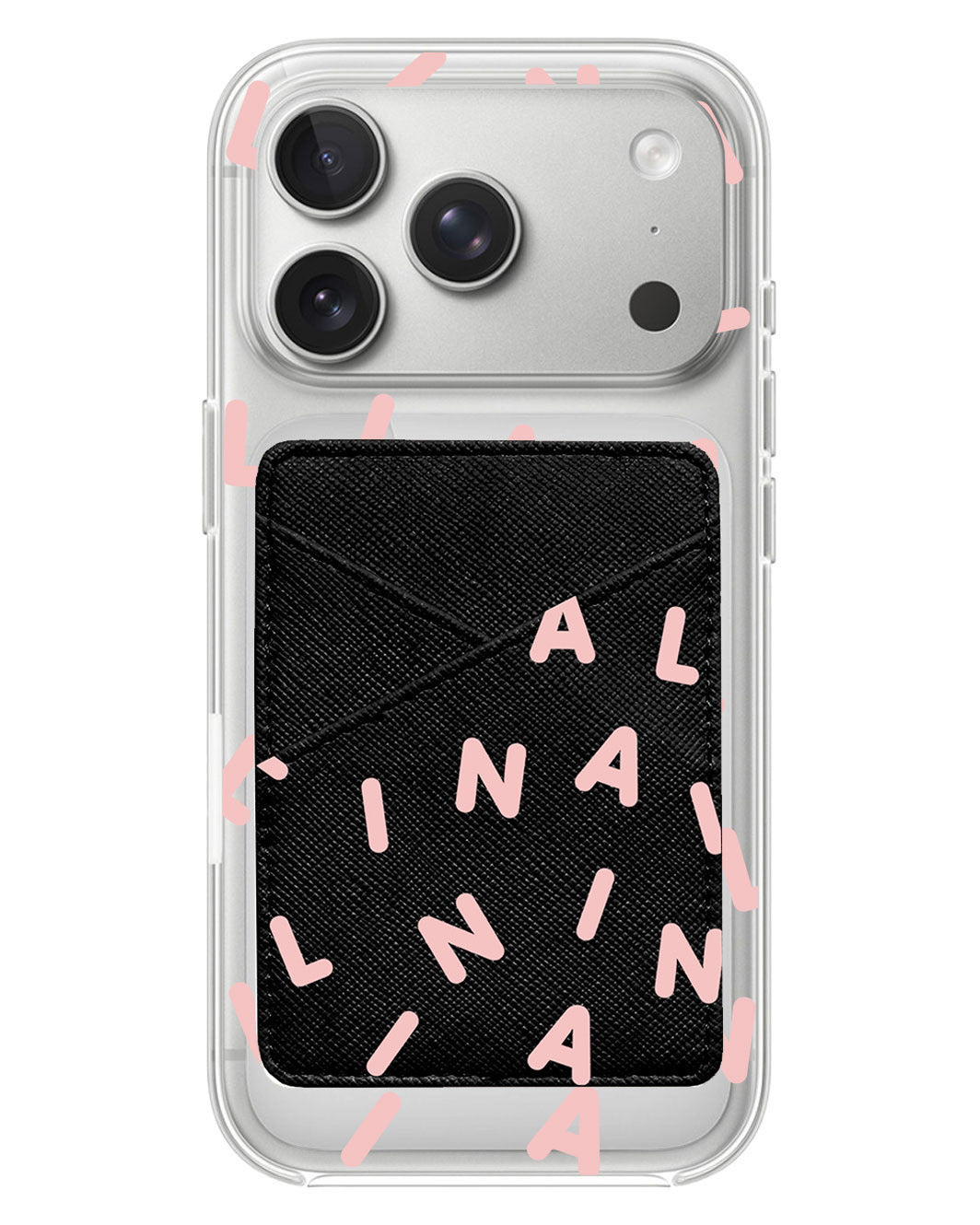 iPhone Phone Wallet Case - Monogram 2.0 Pink