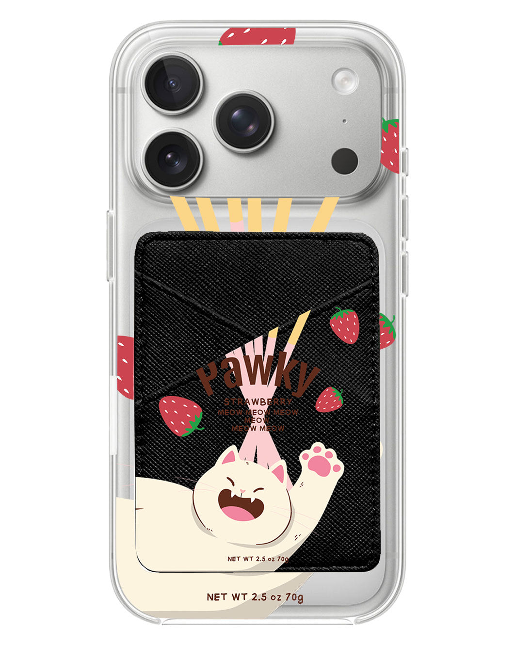 iPhone Phone Wallet Case - Pawky Cat