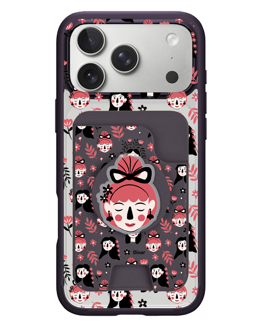 iPhone Magpop Wallet - Flowery Faces