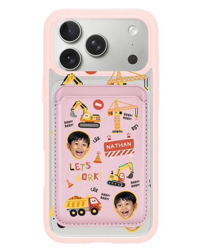 iPhone Magnetic Wallet Case - Face Grid Construction