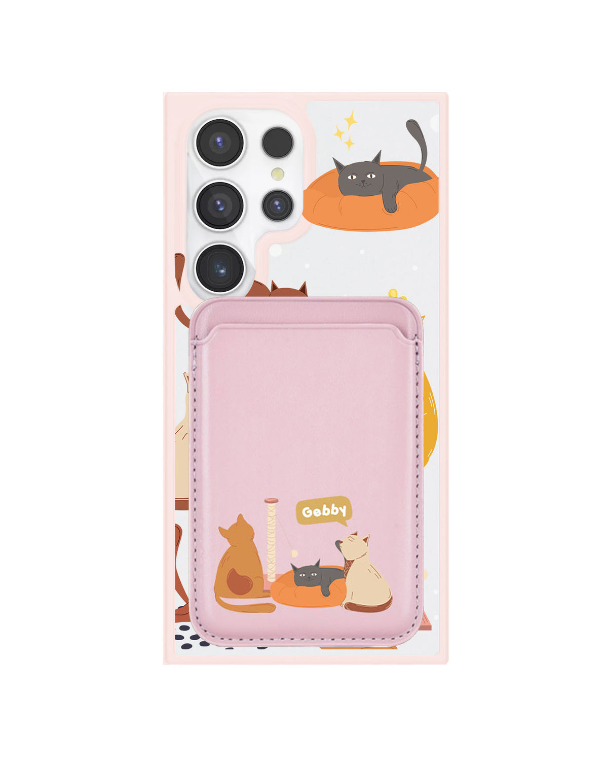 Android Magnetic Wallet Case - Playful Cat