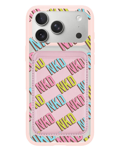 iPhone Magnetic Wallet Case - Diagonal Initial Monogram 3.0
