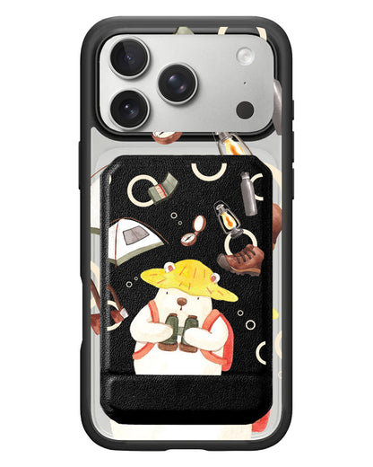 iPhone Magnetic Multifold Wallet - Advanture Of Bear