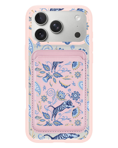 iPhone Magnetic Wallet Case - Tiger & Floral