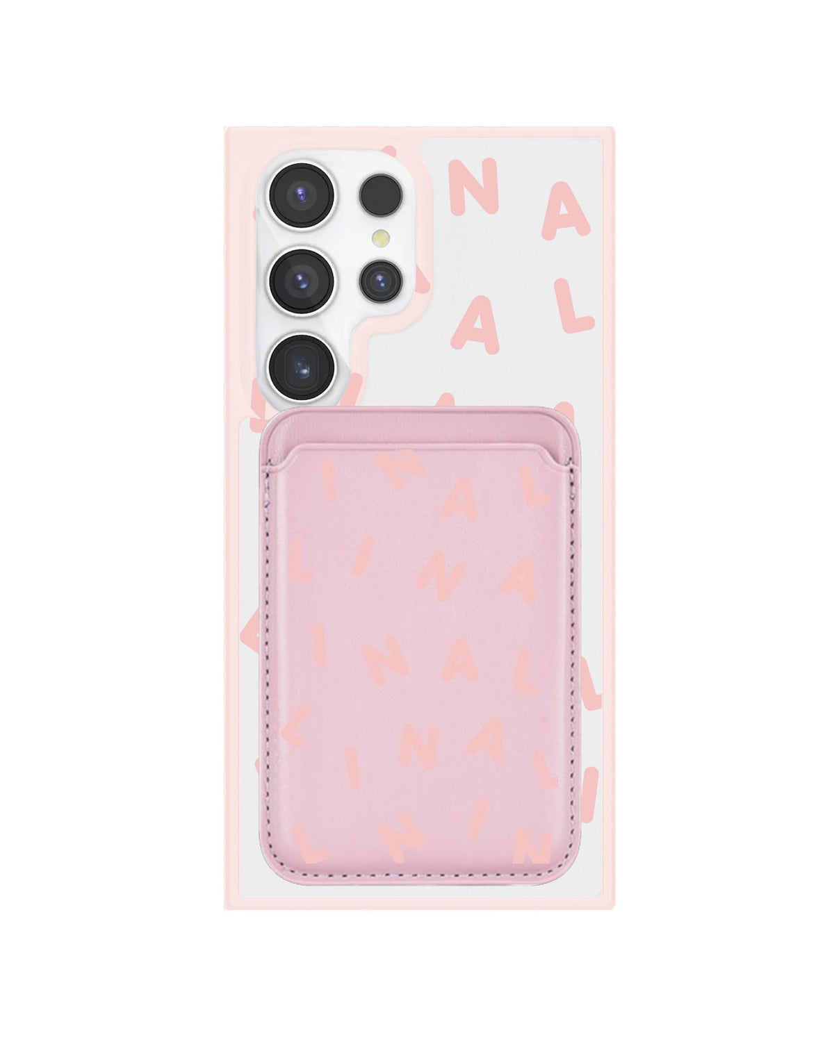 Android Magnetic Wallet Case - Monogram 2.0 Pink