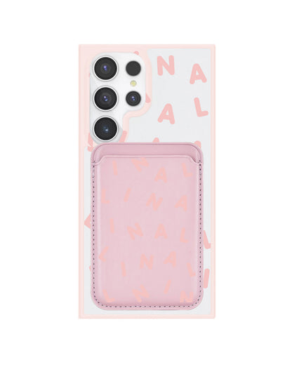 Android Magnetic Wallet Case - Monogram 2.0 Pink