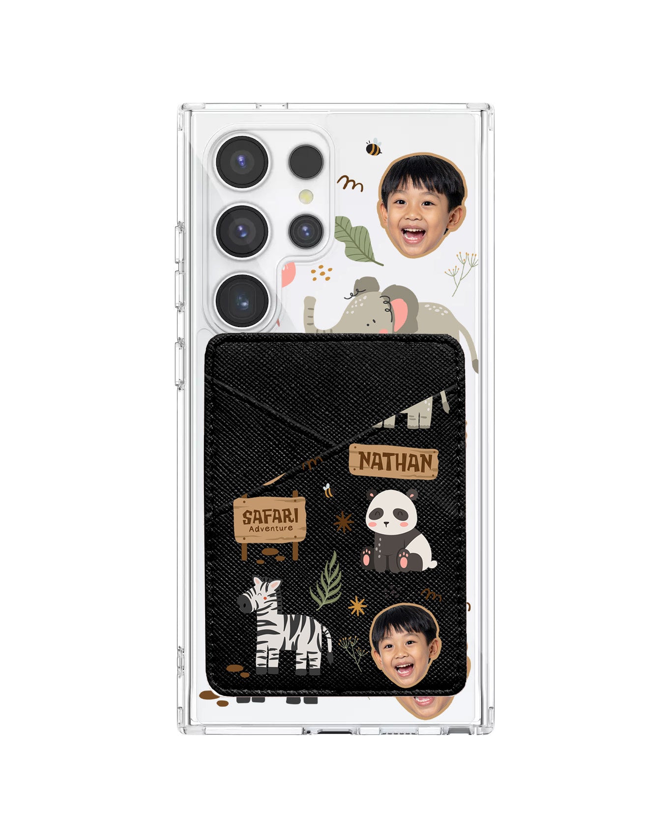 Android Phone Wallet Case - Face Grid Safari 2.0
