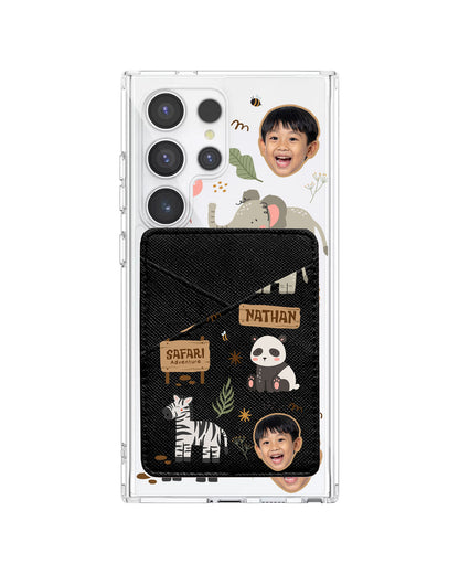Android Phone Wallet Case - Face Grid Safari 2.0