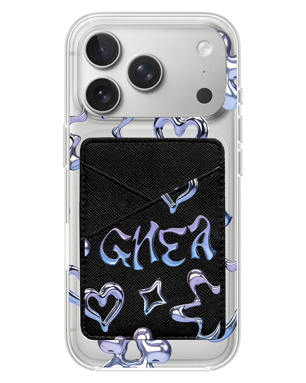 iPhone Phone Wallet Case - Chrome Monogram 1.0